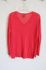 Gap Pink V-Neck Thin Sweater | XS