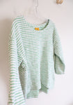 Ruby Rd. Green & White Striped Top | L