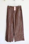 NEW Shein Mod Brown Faux Leather Pants | 8/10