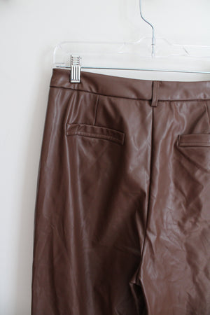 NEW Shein Mod Brown Faux Leather Pants | 8/10