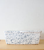 Dr. Douglas Little Loafer Blue & White Speckled Ceramic Bread Pan