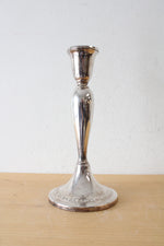 Etched 9" Silver Candlestick