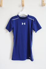 Under Armour Blue & White Rash Guard Shirt | Youth S (7/8)