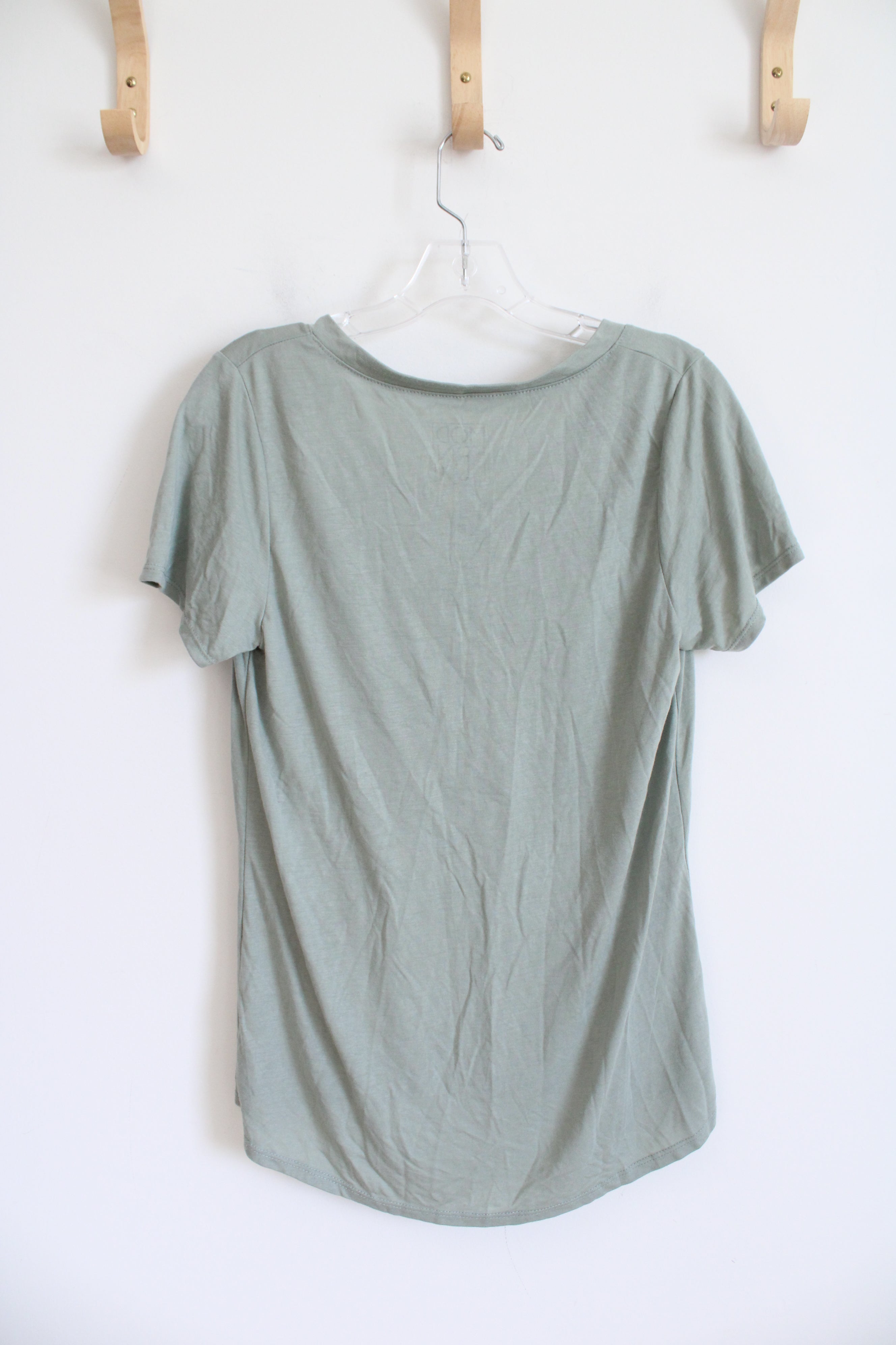 Modern Lux Sage Green Moon & Stars V-Neck Top | L