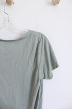 Modern Lux Sage Green Moon & Stars V-Neck Top | L