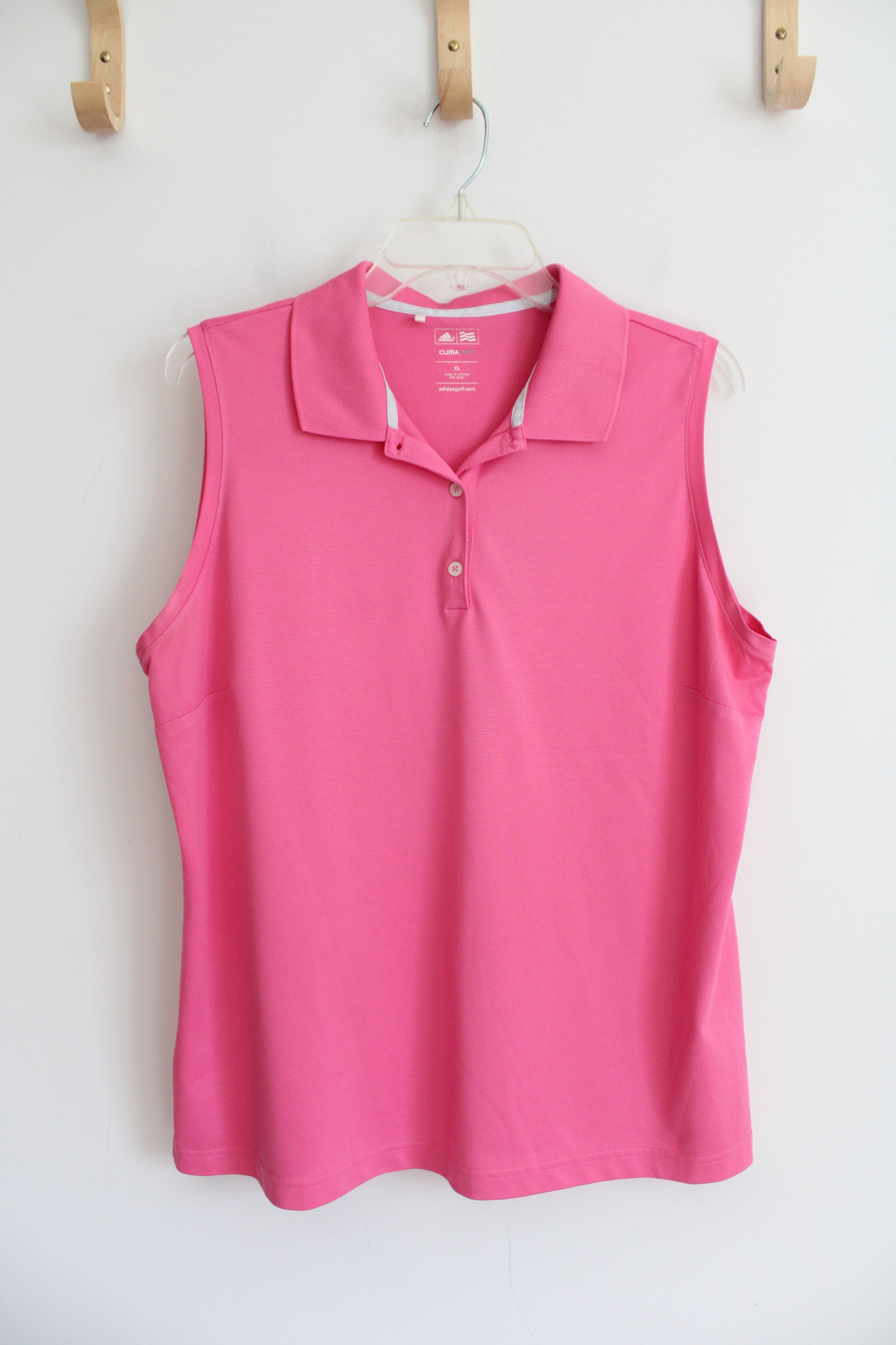 Adidas Pink Athletic Polo Tank | XL