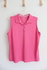 Adidas Pink Athletic Polo Tank | XL