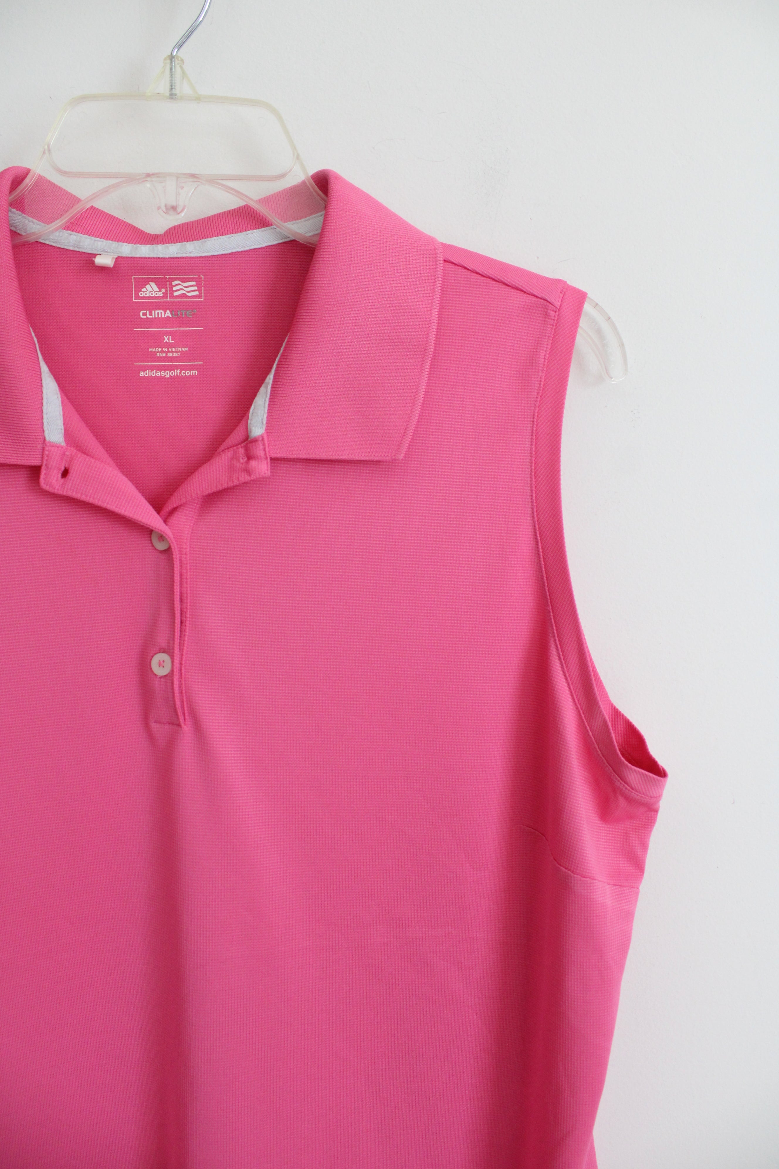 Adidas Pink Athletic Polo Tank | XL