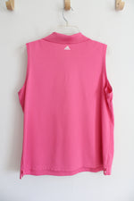 Adidas Pink Athletic Polo Tank | XL