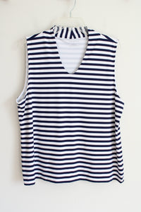 Talbots Navy & White Striped Tank | XL