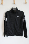 Adidas Black & White Athletic Zip-Up Jacket | Youth 10/12