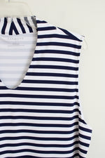 Talbots Navy & White Striped Tank | XL