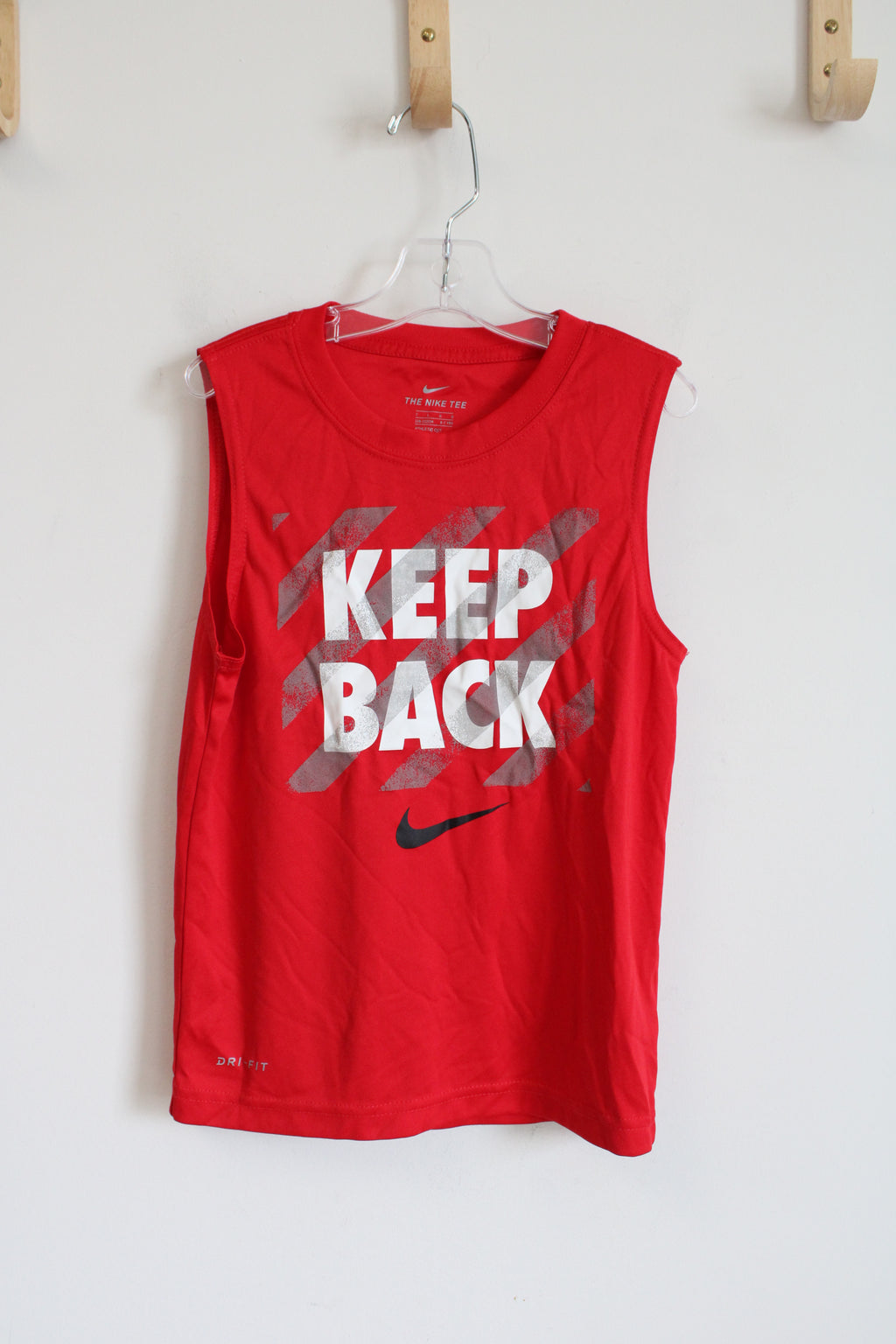 Nike Keep Back Red Muscle Tank | Youth 6/7