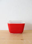 Pyrex Vintage #501 Red Small Covered Refrigerator Dish