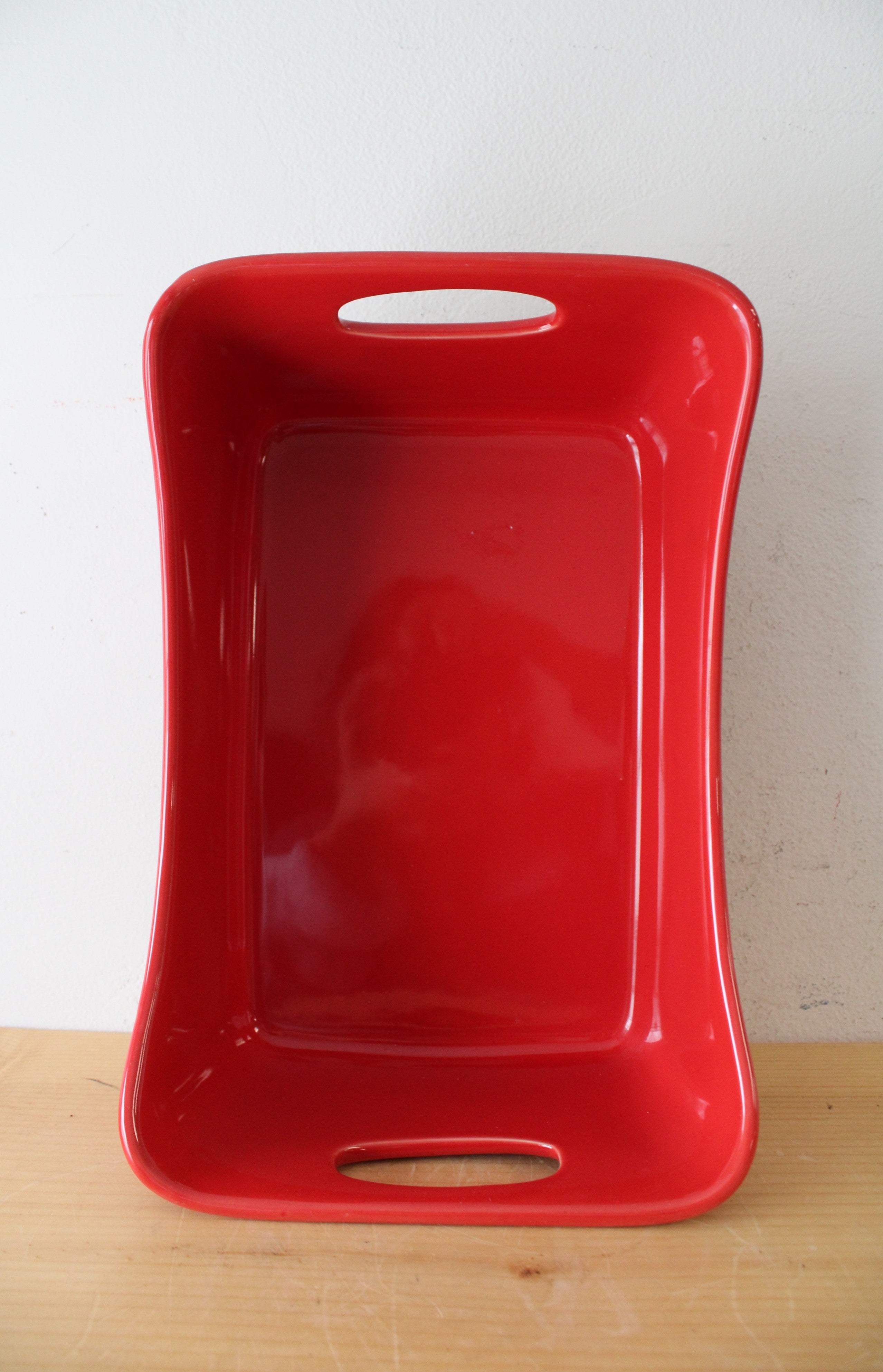 Rachael Ray 4 Quart Red Ceramic Rectangle Baking Dish