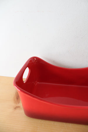 Rachael Ray 4 Quart Red Ceramic Rectangle Baking Dish