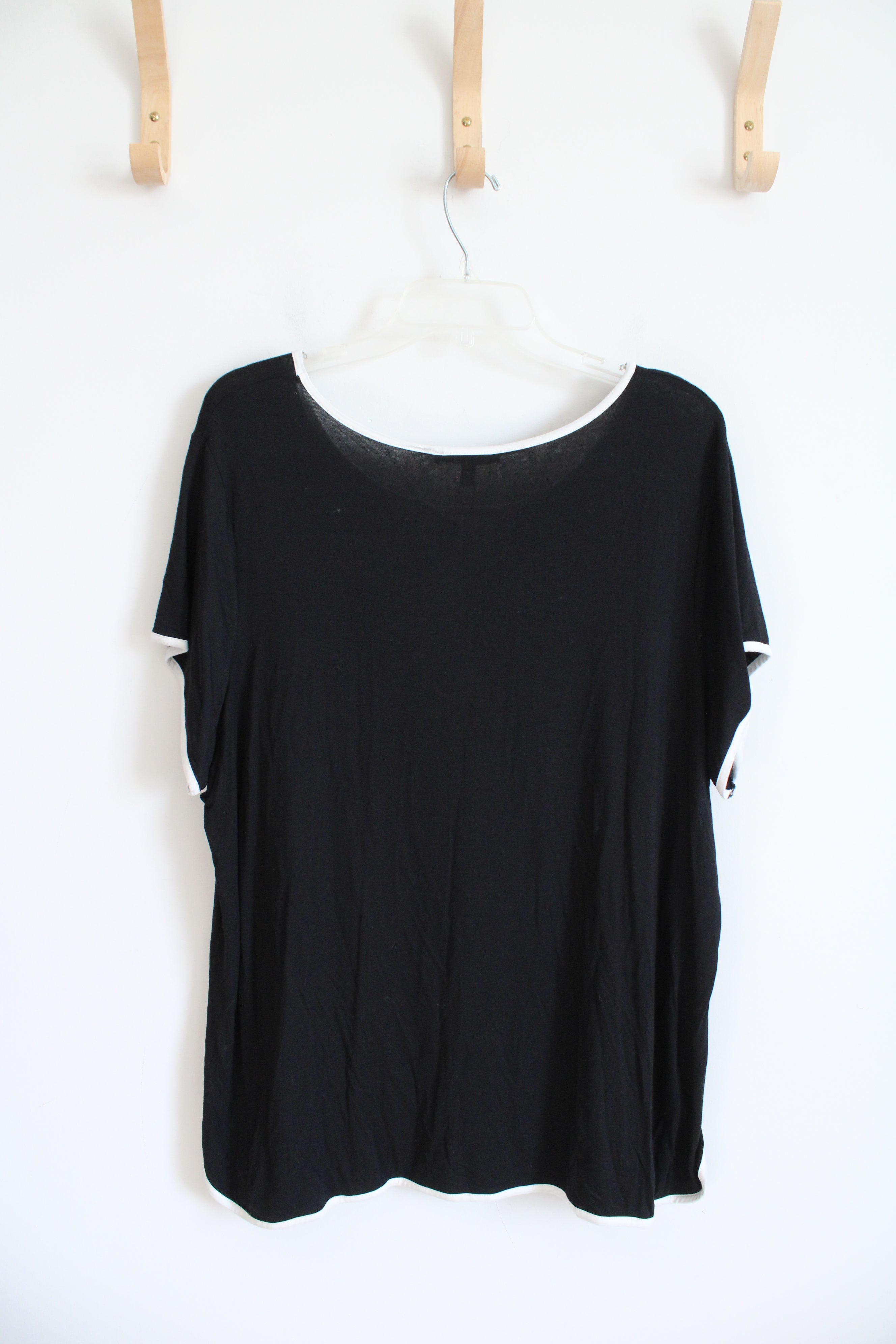 NEW Cable & Gauge Black & White Edged Top | 2X