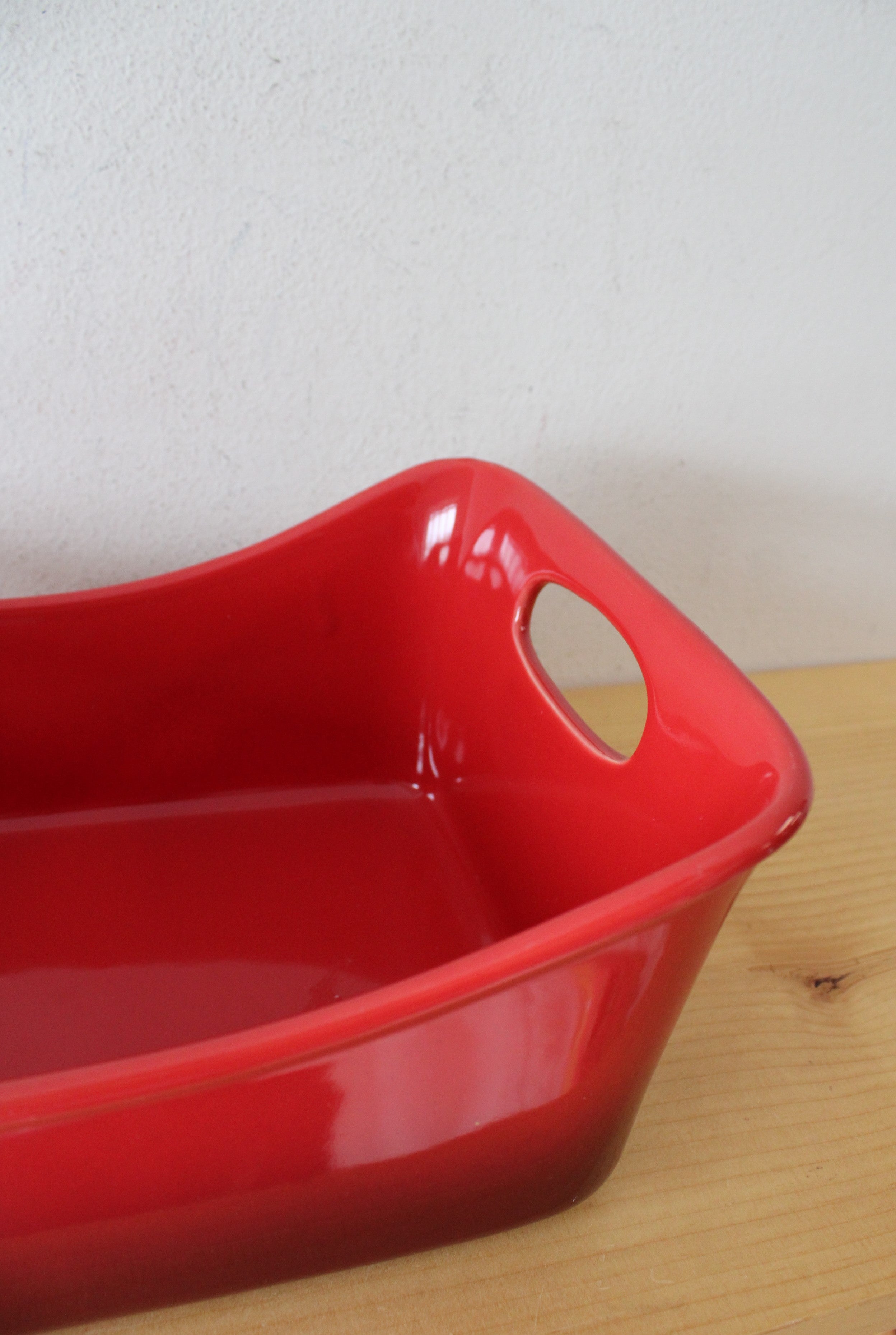 Rachael Ray 4 Quart Red Ceramic Rectangle Baking Dish