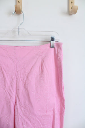 Dressbarn Embroidered Pink Pants | 10