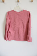 Lands' End Light Pink Long Sleeved Shirt | M