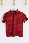 Under Armour Red Patterned Polo Shirt | Youth M (10/12)