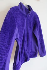 CB Purple Fuzzy Zip Up Jacket | L