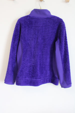 CB Purple Fuzzy Zip Up Jacket | L