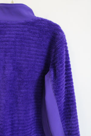 CB Purple Fuzzy Zip Up Jacket | L