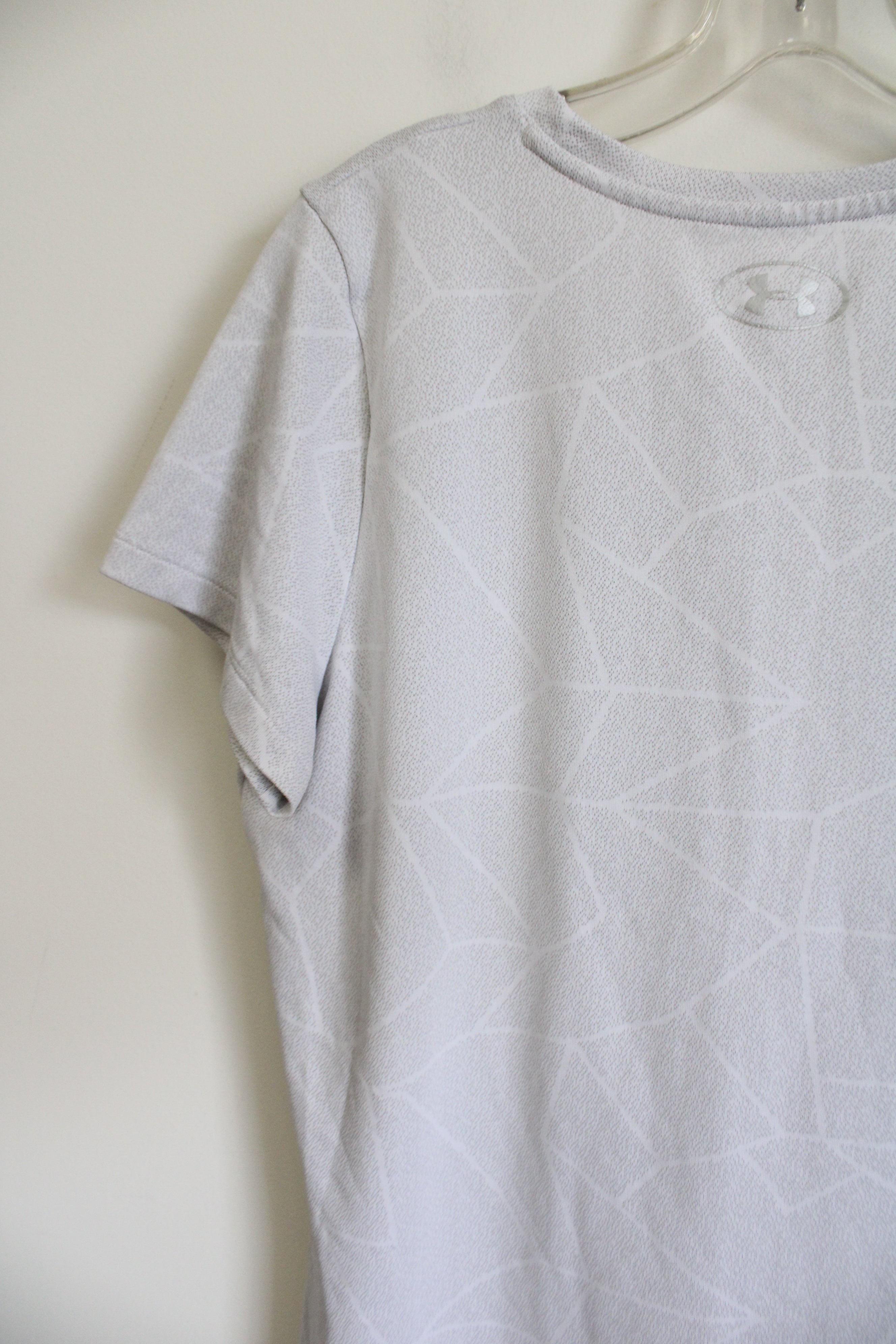 Under Armour Gray White Patterned Top | L