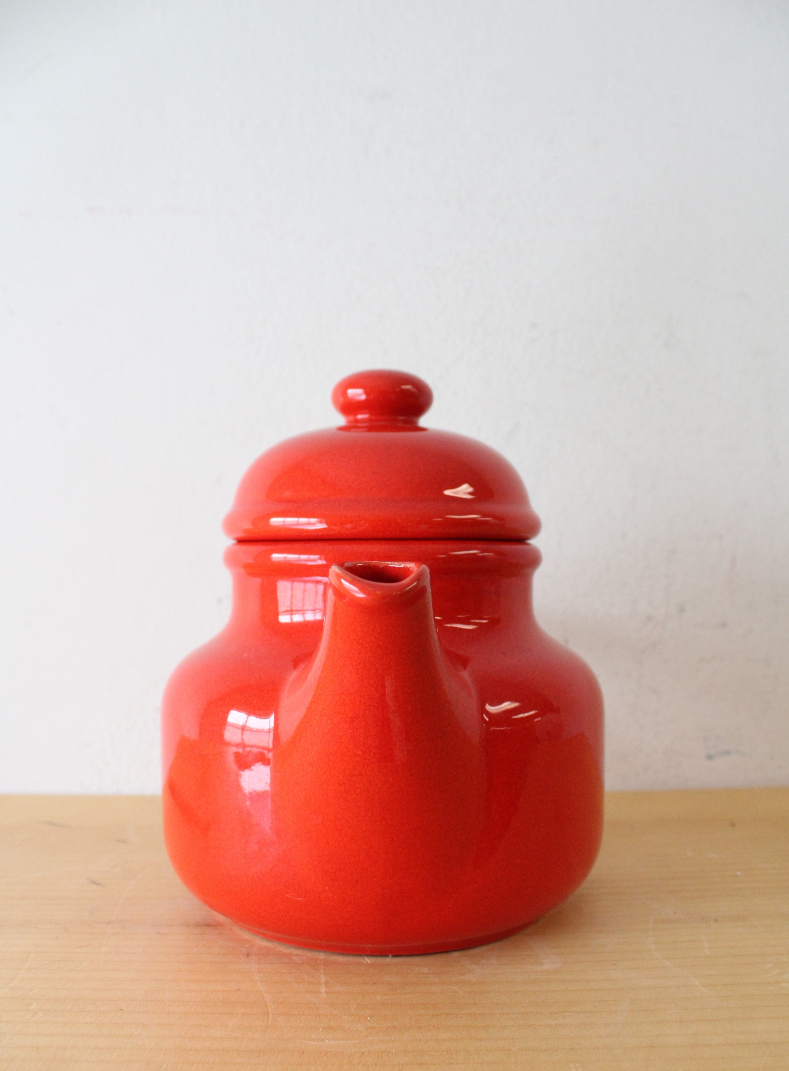 Waechtersbach Germany Red Ceramic Teapot