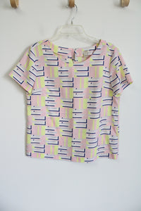 J.Crew Pink Blue Yellow Blouse | S