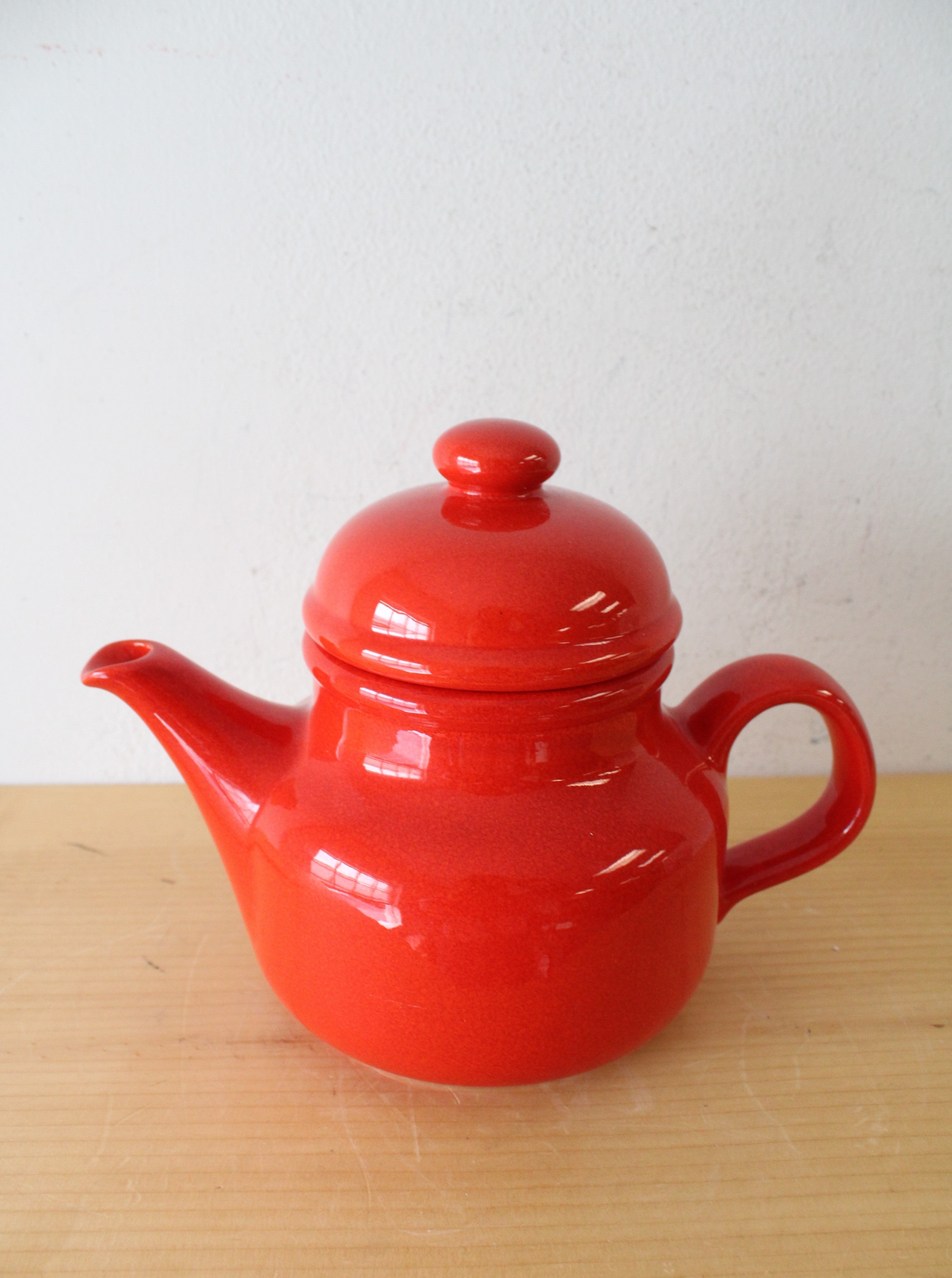 Waechtersbach Germany Red Ceramic Teapot