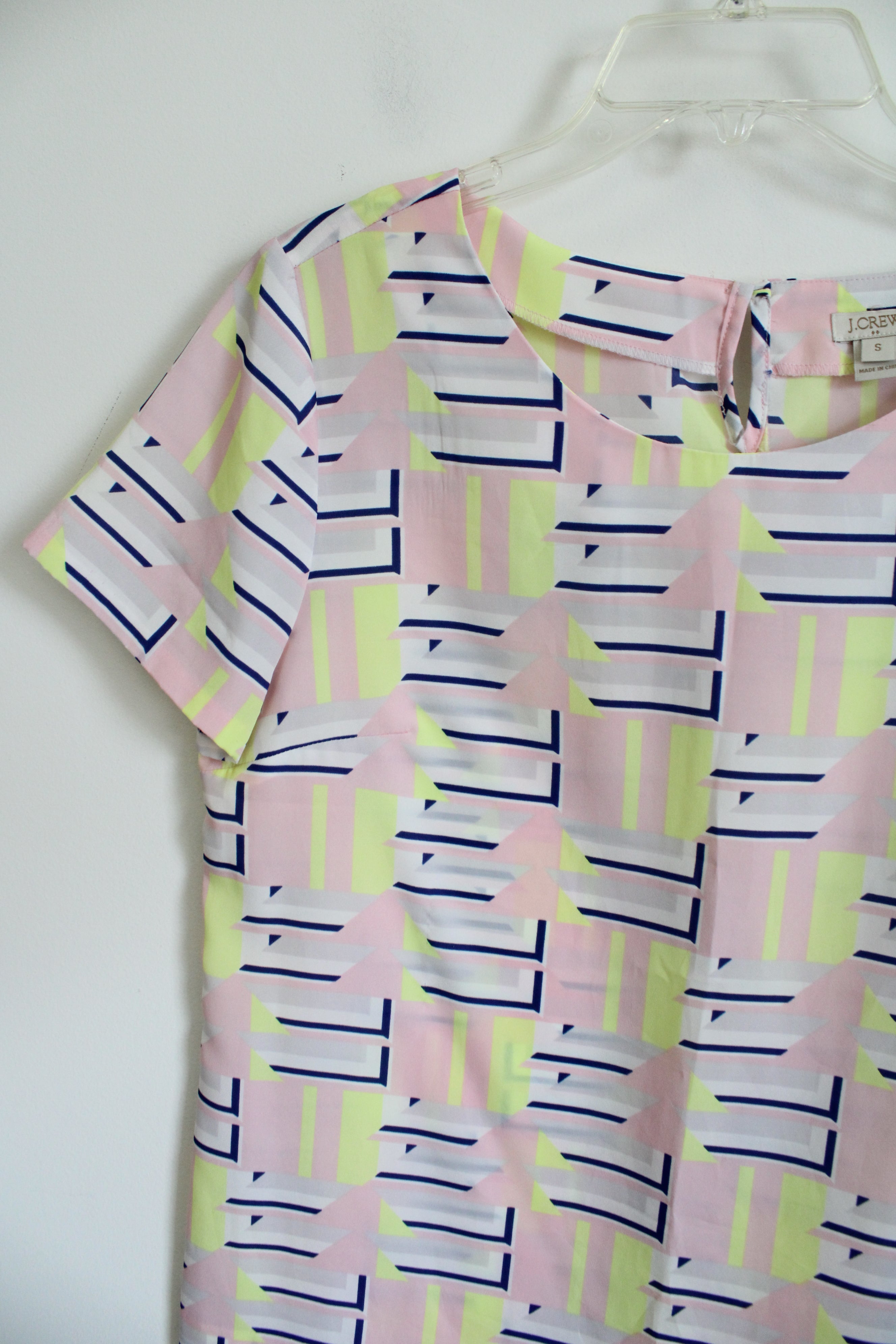 J.Crew Pink Blue Yellow Blouse | S