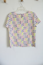 J.Crew Pink Blue Yellow Blouse | S