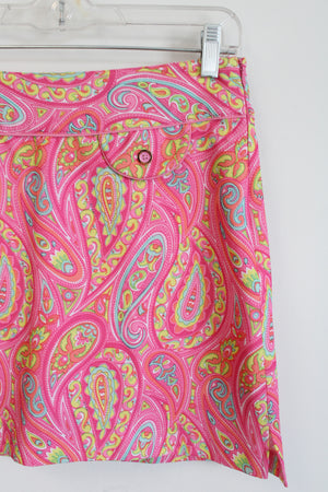 EP Pro Pink Paisley Golf Skort | 2