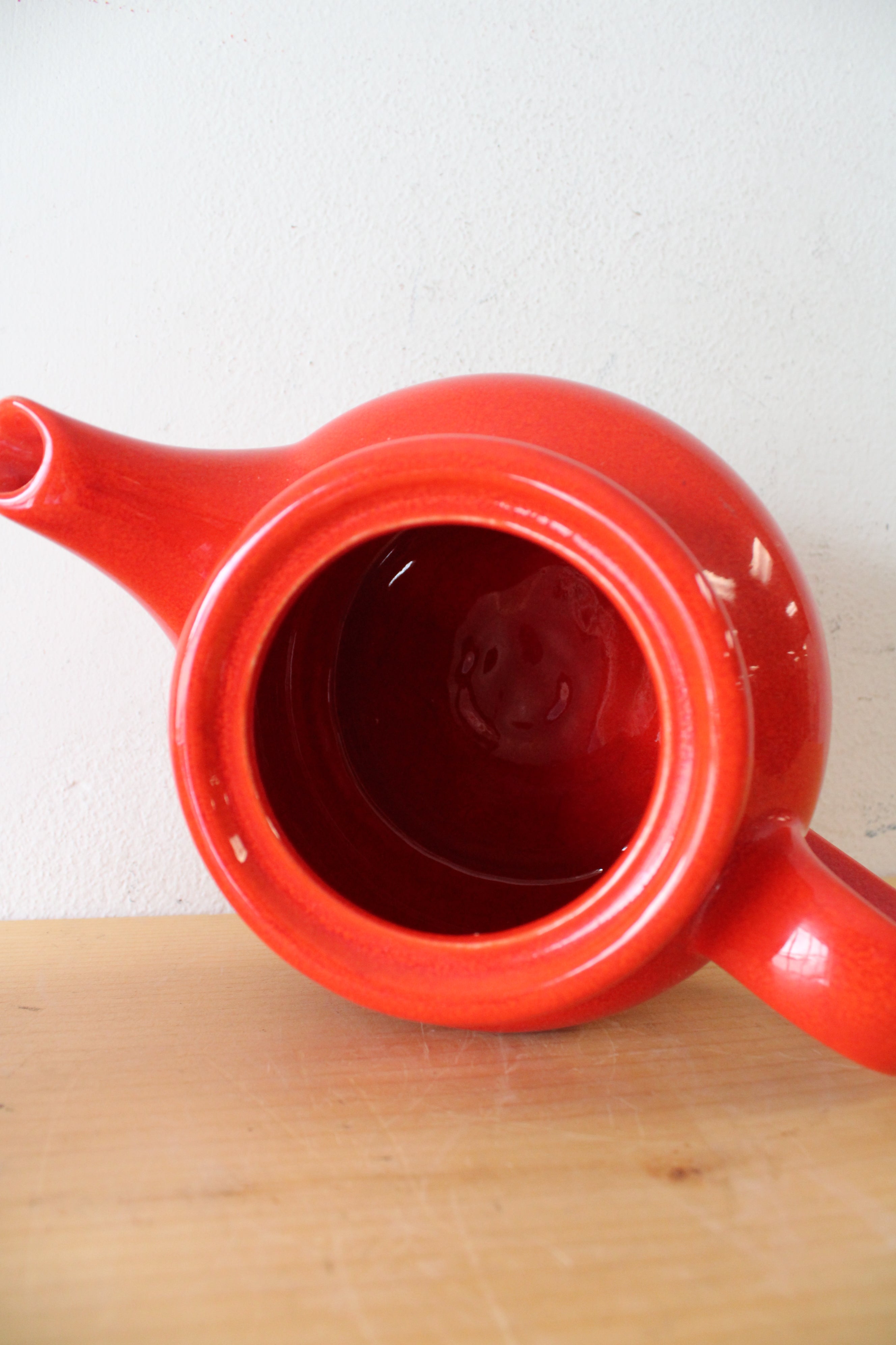 Waechtersbach Germany Red Ceramic Teapot