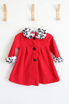 Sophie Ross Red Fuzzy Black & White Leopard Print Jacket | 24 MO