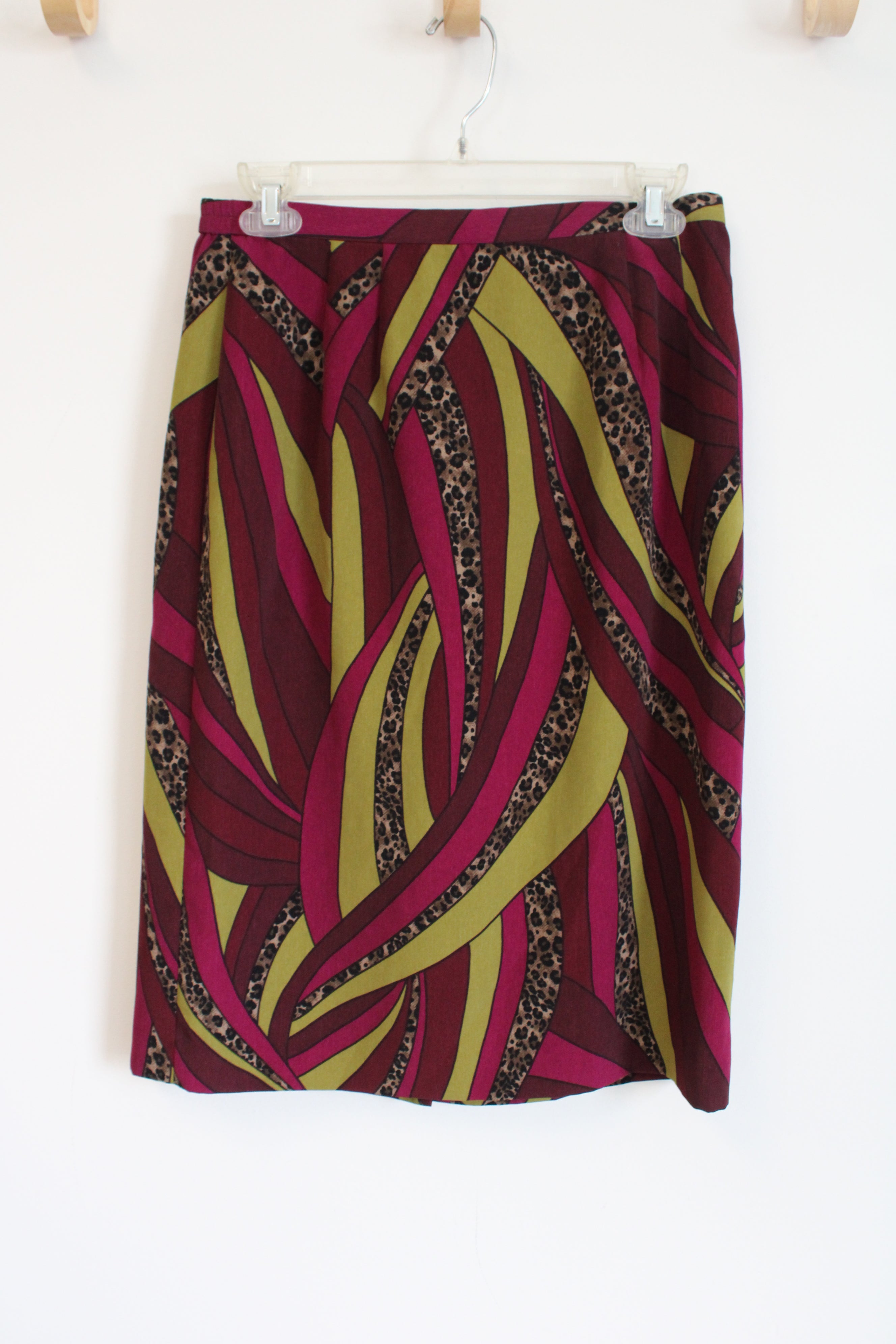 Kasper ASL Vintage Burgundy Patterned Skirt | 8