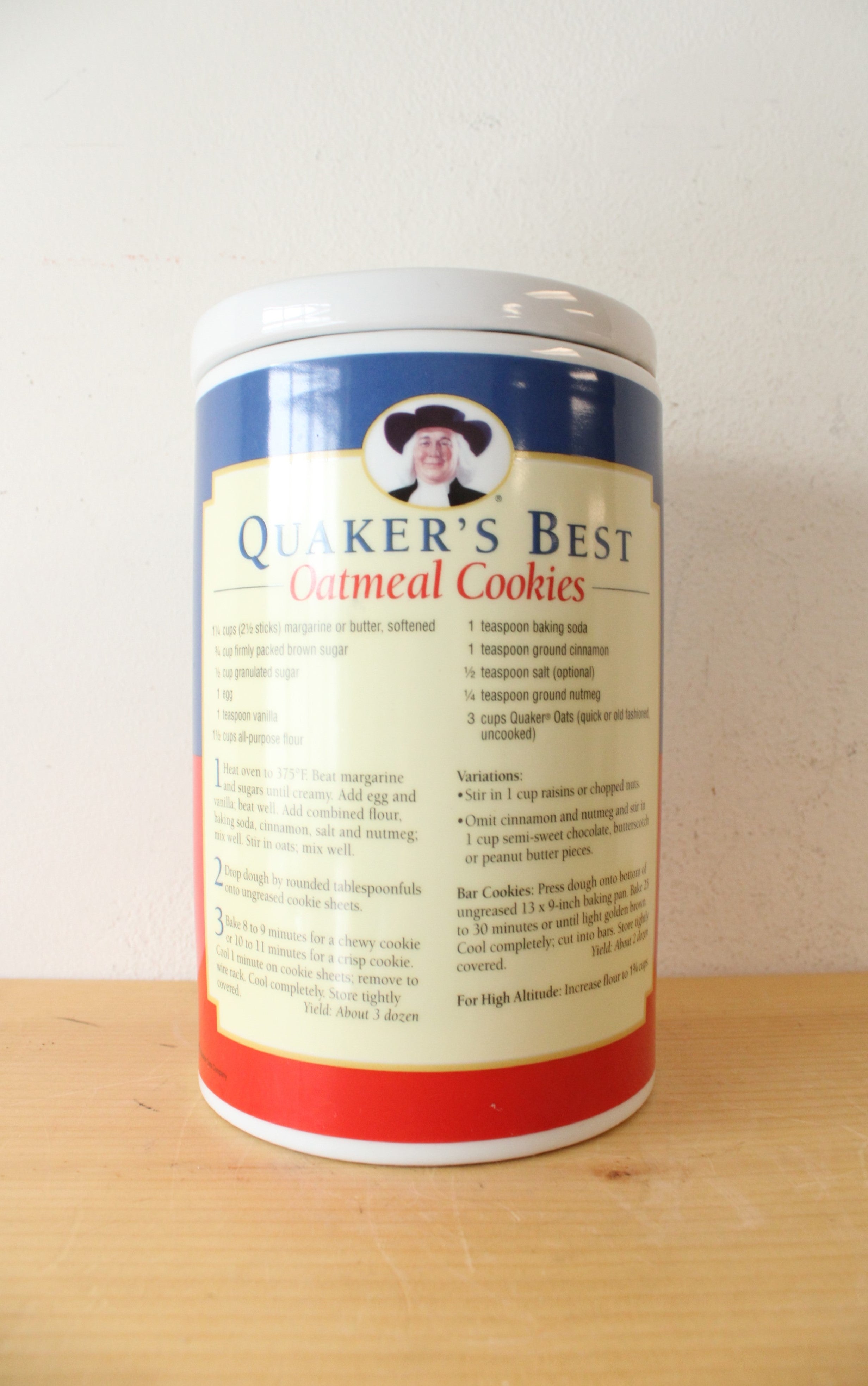 Quaker Oats 120th Anniversary Limited Edition Ceramic Cannister