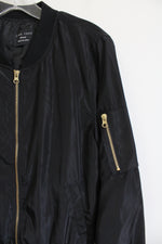 Love Tree Black Bomber Style Jacket | M