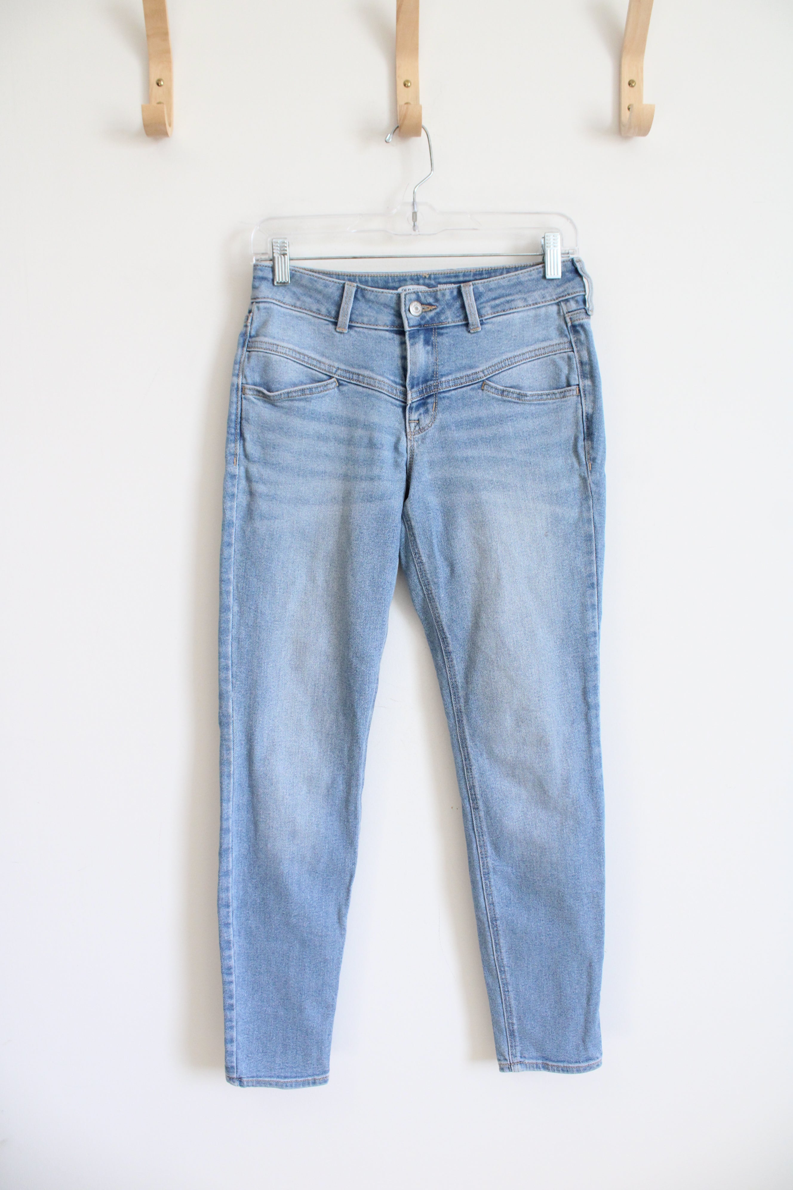 Old Navy Mid-Rise Rockstar Super Skinny Light Wash Jeans | 0