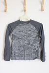 Under Armour Gray Patterned Long Sleeved Shirt | Youth L (14/16)