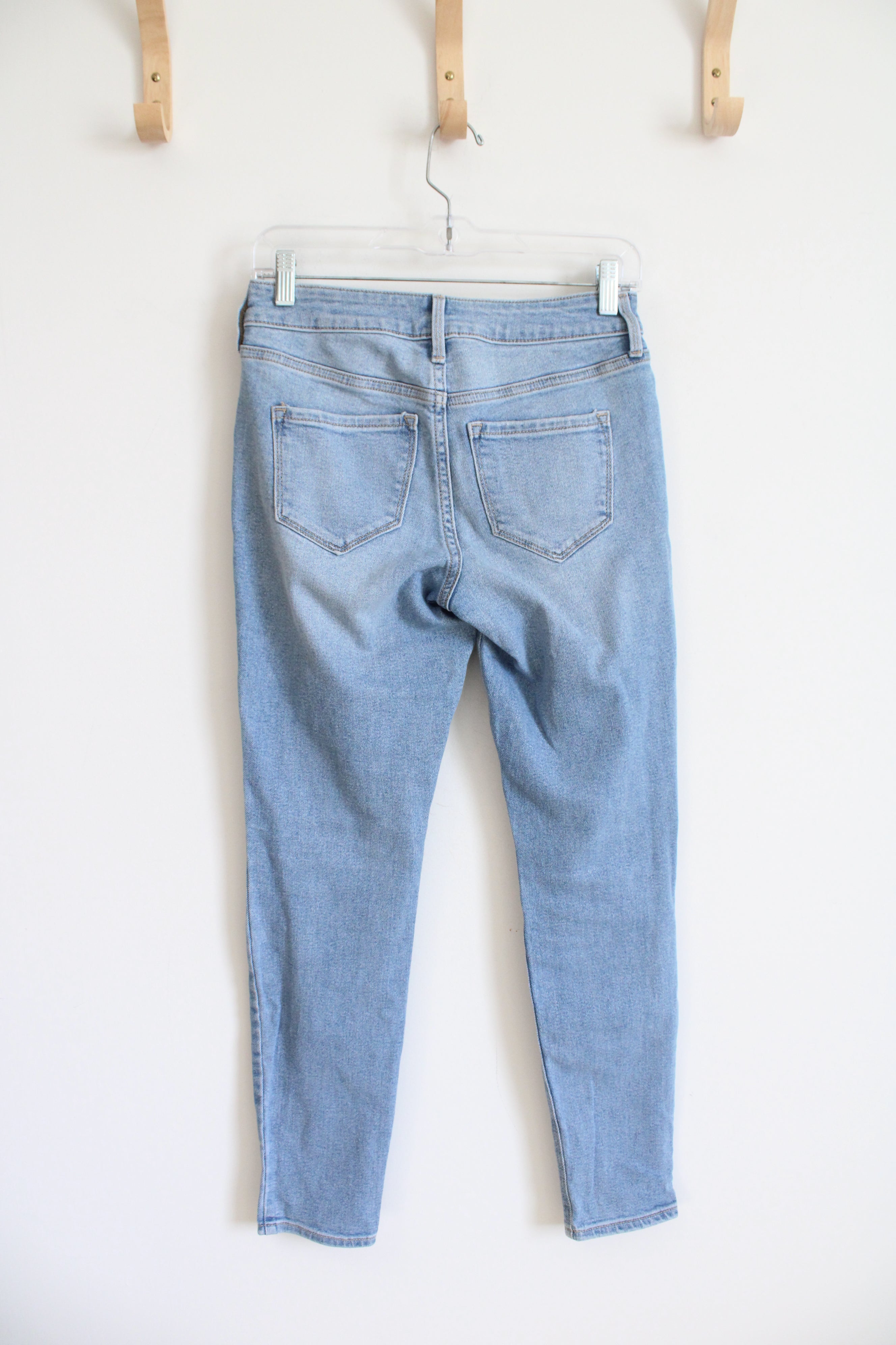 Old Navy Mid-Rise Rockstar Super Skinny Light Wash Jeans | 0