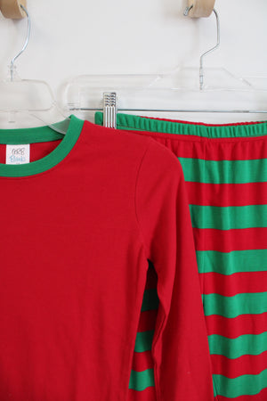 Arb Blanks Red & Green Striped Pajama Set | Youth 14