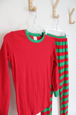 Arb Blanks Red & Green Striped Pajama Set | Youth 14