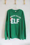 Holiday Time World's Tallest Elf Green Sweatshirt | 2XL (50-52)