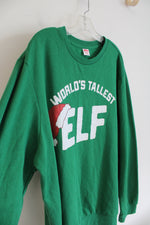 Holiday Time World's Tallest Elf Green Sweatshirt | 2XL (50-52)