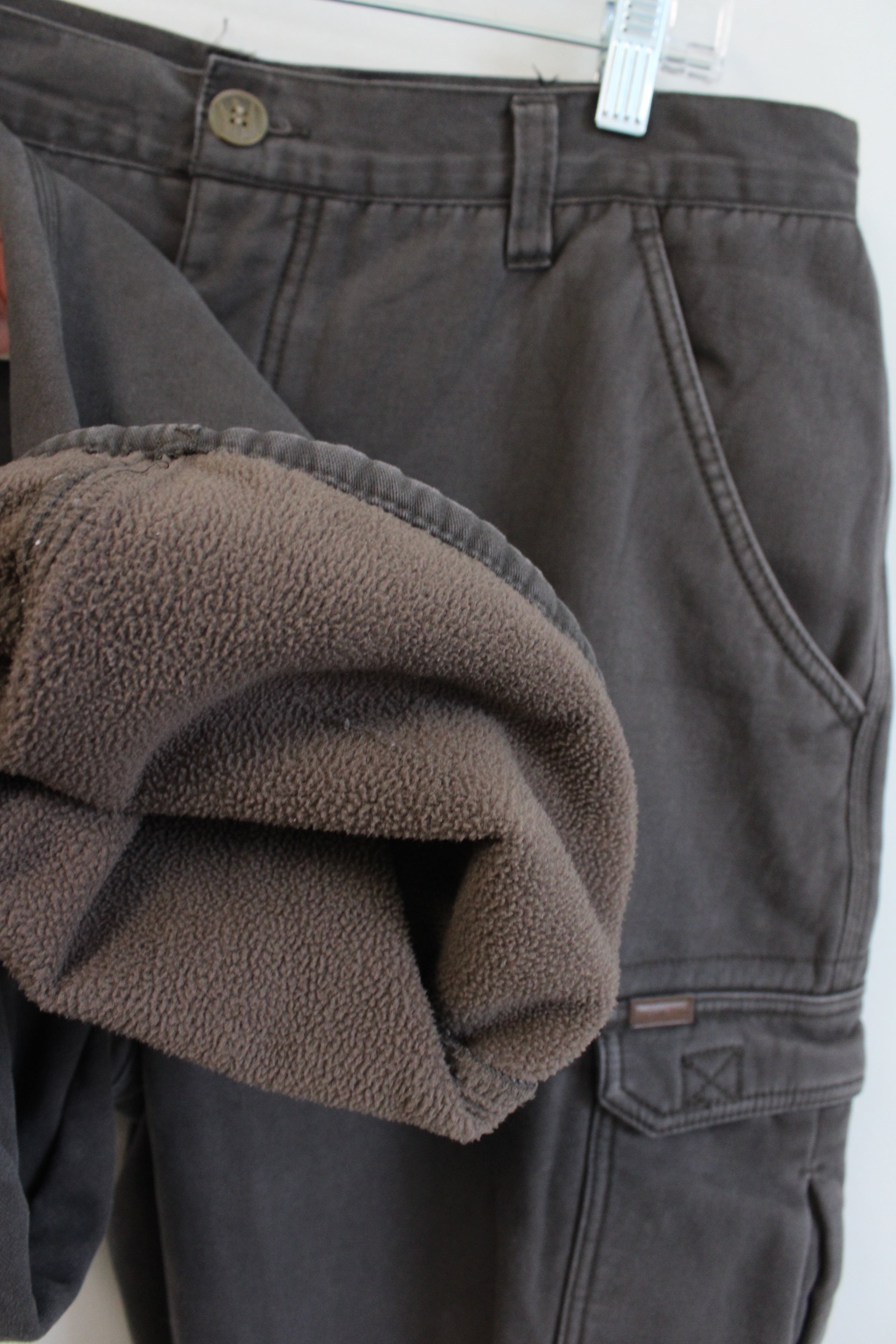 Stanley Fleece Lined Brown Cargo Pants | 36X30