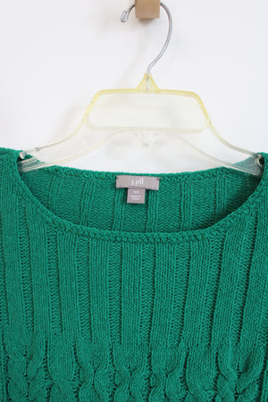 J.Jill Green Cable Knit Sweater | XS