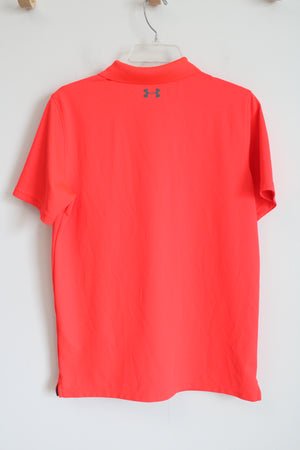 Under Armour Neon Red Polo Shirt | Youth XL (18/20)